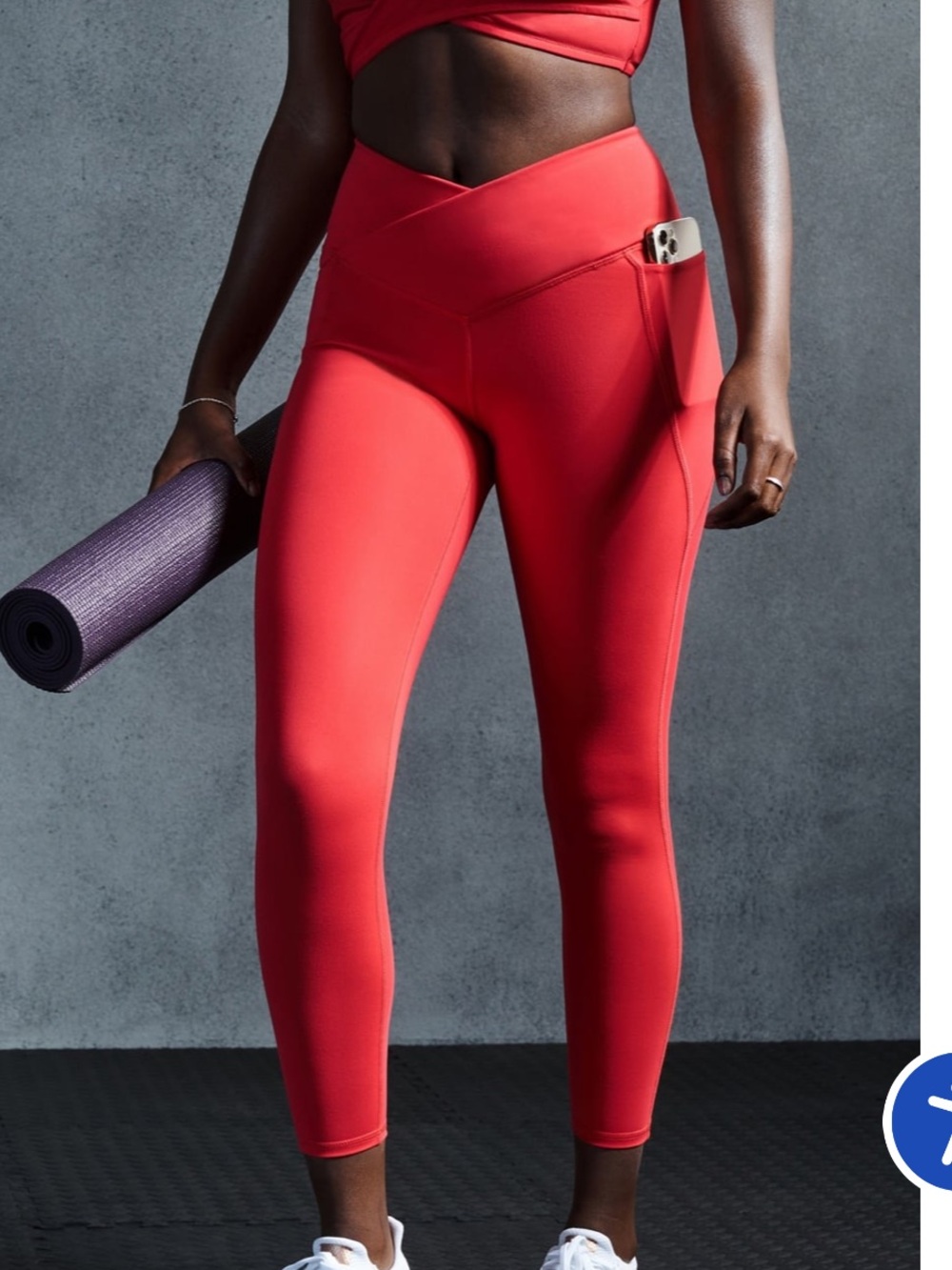 Fabletics Oasis PureLuxe HW Crossover 7/8 Leggings - Picture 2 of 5
